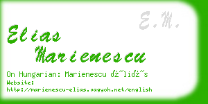 elias marienescu business card